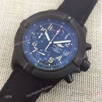 Replica Breitling Avenger Black Leather Band Chronograph Timepiece